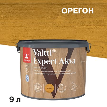 Антисептик Tikkurila/Tikkivala Valtti Expert Akva декоративный для дерева орегон 9 л