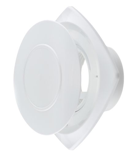 Анемостат вытяжной регулируемый Era с фланцем d100 мм белый