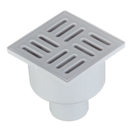 Трап душевой вертикальный АНИ пласт с гидрозатвором 100х100 мм d50 мм пластиковая решетка (TA5204) снежинки из бумаги волшебная вьюга 100х100 европодвес