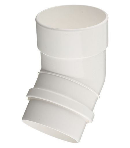 Колено трубы Docke Lux пластиковое d100 мм 45° пломбир RAL 9003