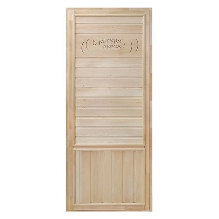 Дверь для бани и сауны массив глухая без покрытия DoorWood 700x1800 мм (DW00007)