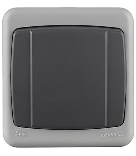 Выключатель Makel одноклавишный накладной серый с быстрозажимными контактами (36064101) гилмер бенджамин убийство на улице доброй надежды два врача одно преступление и правда которую нельзя спрятать