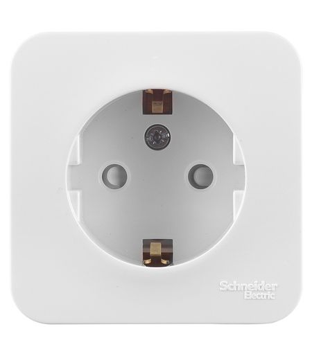 Розетка Systeme Electric Blanca накладная белая со шторками (BLNRA011111)