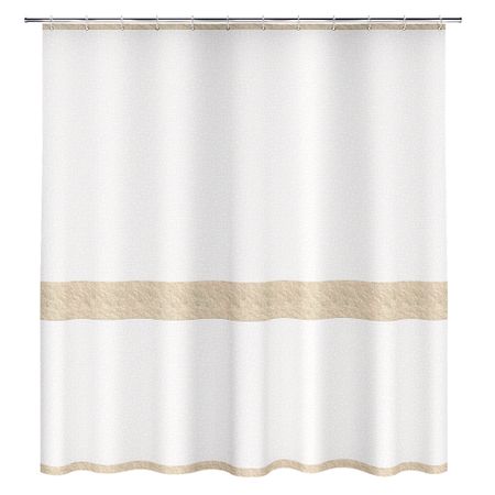 Штора для ванны Fora Stone Natural 1800х1800 мм полиэстер белая/бежевая (FOR-STN203NAT)