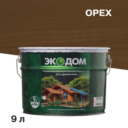 Антисептик Экодом декоративный для дерева орех 9 л