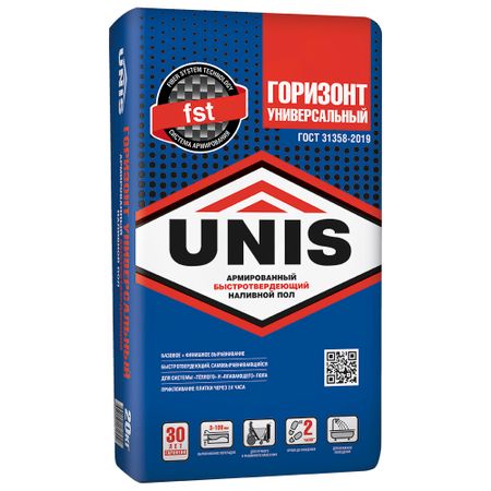 Ровнитель (наливной пол) универсальный Unis Горизонт самовыравнивающийся быстротвердеющий армированный 20 кг надежда егоровна щуркова горизонт воспитания