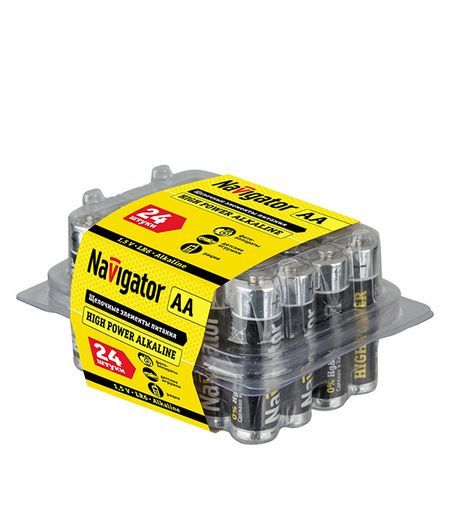 Батарейка Navigator АА пальчиковая LR6 1,5 В (24 шт.)