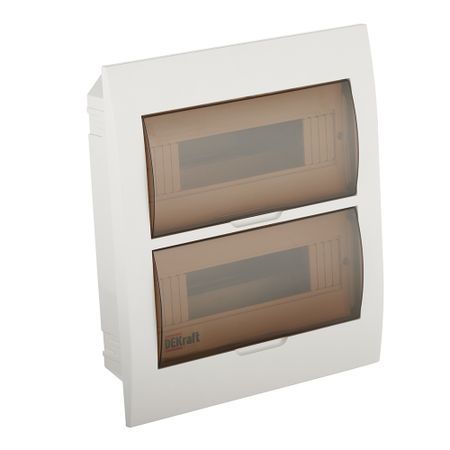 Щит распределительный встраиваемый Dekraft ЩРВ-П-24 пластиковый IP41 345х300х100 мм 24 модуля