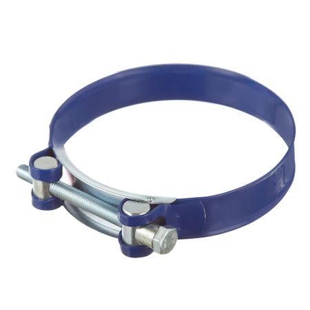 Хомут силовой Hard-Fix 104-112 мм оцинкованная сталь с полимерным покрытием одноболтовый хомуты для шлангов оцинкованные 10 шт