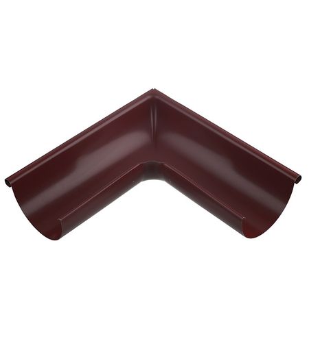 Угол желоба Grand Line металлический внешний d125 мм 90° красное вино RAL 3005