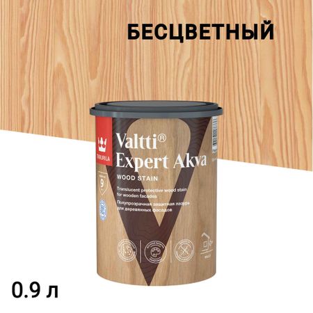 Антисептик Tikkurila/Tikkivala Valtti Expert Akva декоративный для дерева прозрачный 0,9 л