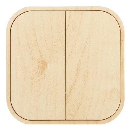 Переключатель Legrand Quteo двухклавишный накладной дерево (782266) развивающие рамки медвежонок 15 15см дерево