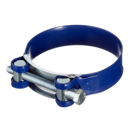 Хомут силовой Hard-Fix 80-85 мм оцинкованная сталь с полимерным покрытием одноболтовый хомуты для шлангов оцинкованные 10 шт