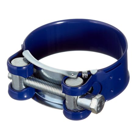 Хомут силовой Hard-Fix 52-55 мм оцинкованная сталь с полимерным покрытием одноболтовый хомуты для шлангов оцинкованные 10 шт