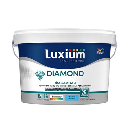 Краска фасадная Dulux/Luxium Professional Diamond акриловая база BC бесцветная 2,25 л
