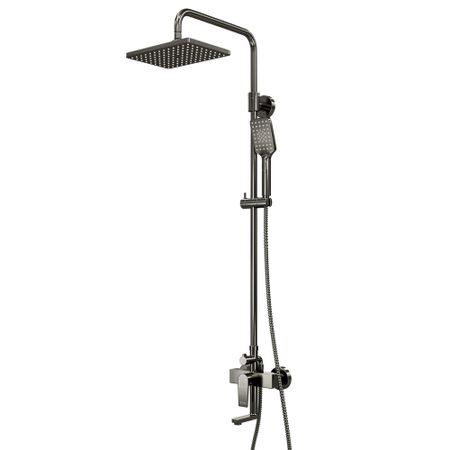 Душевая система WasserKraft Wiese 8400 с верхним душем с лейкой с изливом черная (A18401) пластиковый поворотный аэратор для крана 1080°