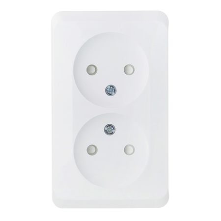 Розетка Systeme Electric Этюд накладная белая со шторками (PA16-006B)