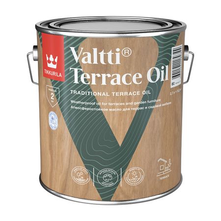 Масло Tikkurila/Tikkivala Valtti Terrace Oil для террас основа EC 2,7 л