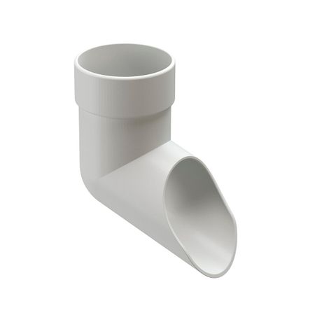 Колено стока Docke Premium пластиковое d85 мм пломбир RAL 9003