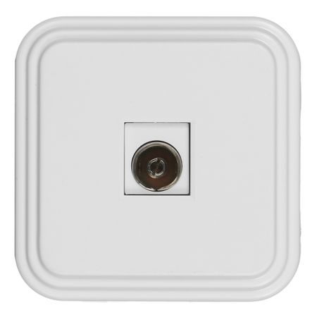 Розетка телевизионная Svet накладная белая (0218-00101)