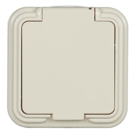 Розетка Svet накладная бежевая с крышкой (0215-00211)
