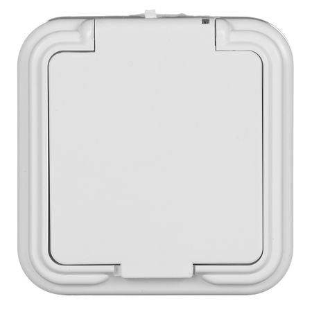 Розетка Svet накладная белая с крышкой (0215-00281/9769/9768)