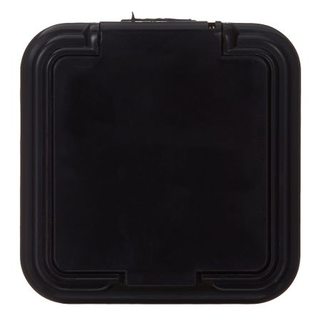 Розетка Svet накладная черная с крышкой (0215-00331)