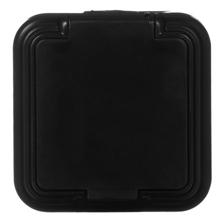 Розетка Svet накладная черная с крышкой (0215-00241)