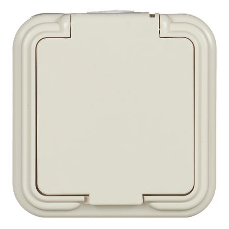 Розетка Svet накладная бежевая с крышкой (0215-00301)