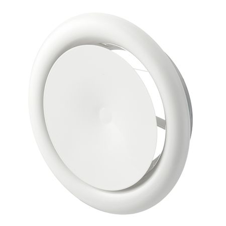 Анемостат приточно-вытяжной Era Pro регулируемый стальной с полимерным покрытием d160 мм белый