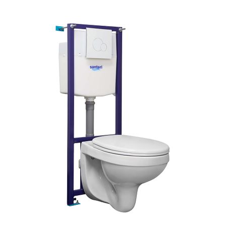Комплект инсталляции Santeri с унитазом Альфа с кнопкой белой и сиденьем полипропилен микролифт (138164S0000B2) майк барроуз канбан метод улучшение системы управления