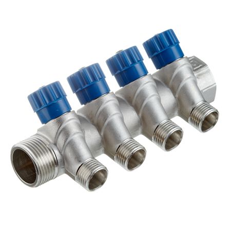 Коллектор Valtec 1 ВР(г) х 4 выхода 1/2 НР(ш) х 1 НР(ш) регулируемый (VTc.560.N.0604) владимир филиппович борисенко электромеханические системы транспортирующих механизмов монография