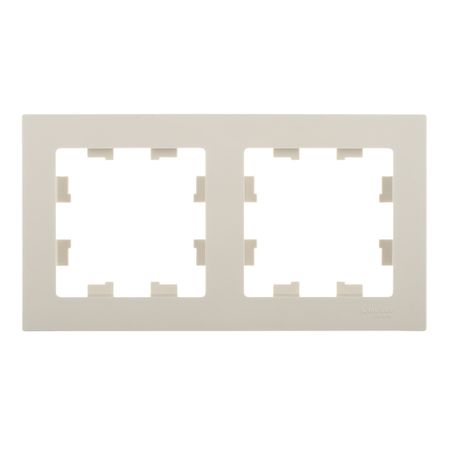 Рамка Systeme Electric AtlasDesign двухместная бежевая (ATN000202)