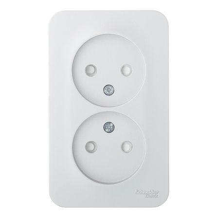 Розетка Systeme Electric Blanca накладная алюминий со шторками (BLNRA001213)