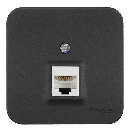 Розетка компьютерная Systeme Electric Blanca накладная антрацит RJ45 (BLNIA045006)