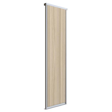 Дверь-купе 583x2452 мм ясень шимо светлый/серебро Elegant