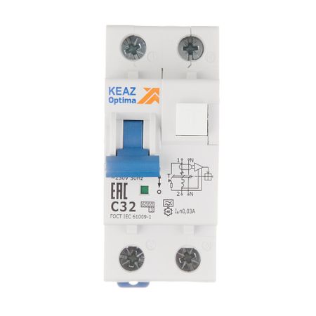 Автомат дифференциальный КЭАЗ OptiDin D63 32А 1P+N тип A 30 мА 6 кА (103510) александр романович беляев остров погибших кораблей