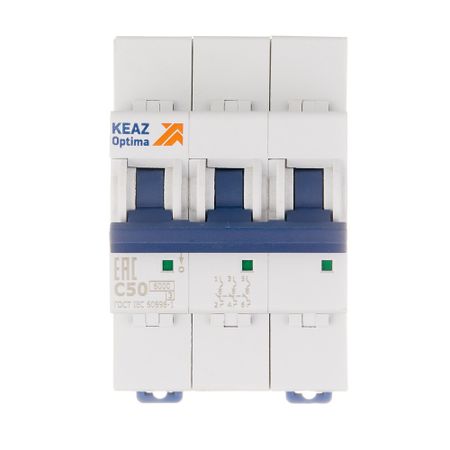 Автоматический выключатель модульный КЭАЗ OptiDin 3P 50А тип C 6 кА 380 В (260800) александр романович беляев остров погибших кораблей