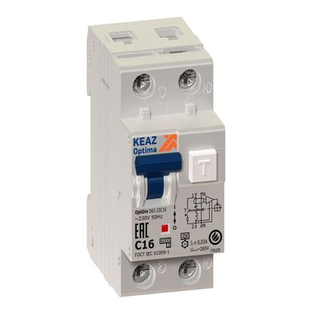 Автомат дифференциальный КЭАЗ OptiDin D63 25А 1P+N тип A 30 мА 6 кА (103509) александр романович беляев остров погибших кораблей