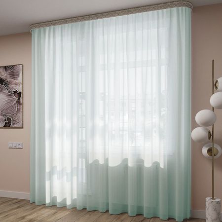 Тюль вуаль мятный 300х260 см Legrand с утяжелителем (58091268)