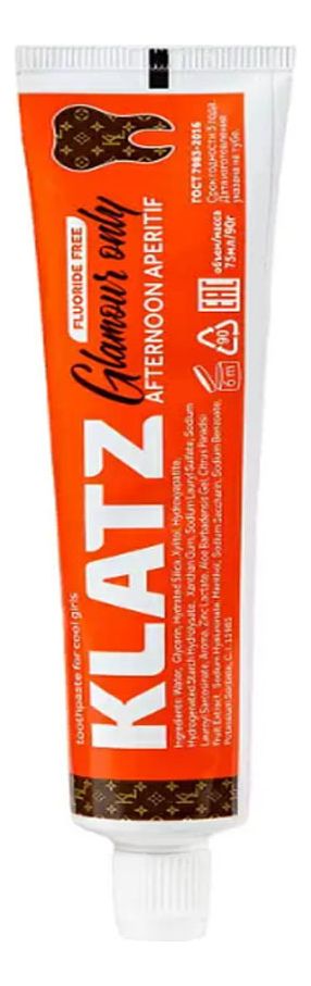 Зубная паста Дневной аперитив Glamour Only 75мл klatz клац glamour only зубная паста 75 мл молочный шейк