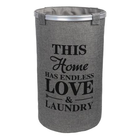 Корзина для белья Fixsen Laundry d380х600 мм 80 л серая (FX-1031А)