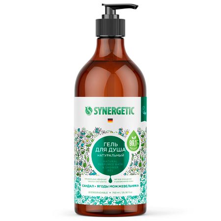 Гель для душа Synergetic Сандал и ягоды можжевельника, 750 мл