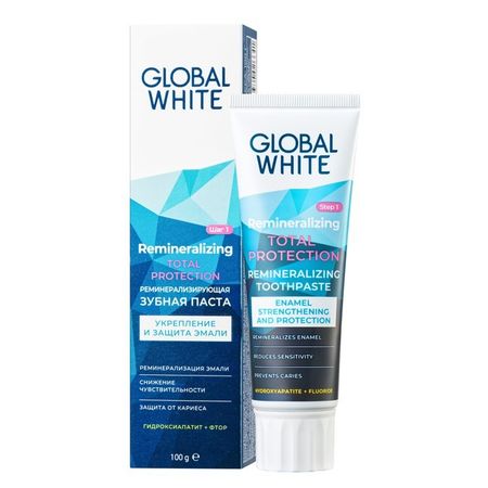 Зубная паста Global White реминерализирующая, 100 г пародонтоцид зубная паста 50 мл