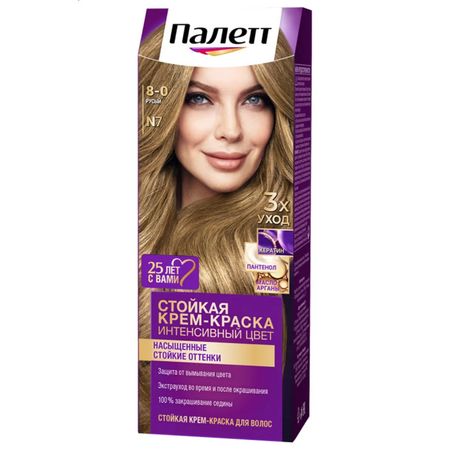Краска для волос Палетт Интенсивный цвет N7 Русый 110 мл
