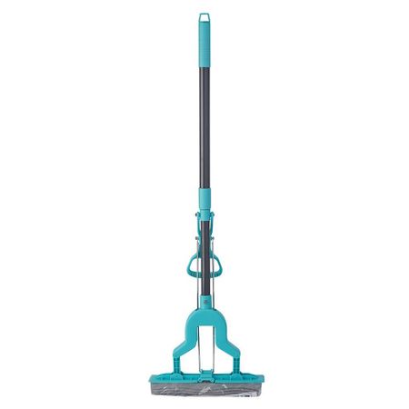 Швабра-автомат Hitt Бриа с отжимом, телескопической ручкой 120 см, насадкой-губкой