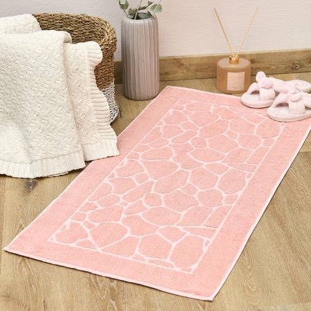 Коврик махровый Акате/Acate, розовый необработанный розовый кварц aiercrystal