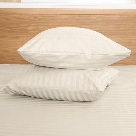 Комплект наволочек Экрю страйп-сатин 40962 комплект наволочек cottonika 70х70см 2шт сатин страйп бордовый арт кн77стр борд