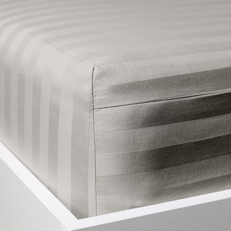 Простыня на резинке Пепельно-серый/Ash gray I пододеяльник cottonika 145х215см сатин страйп серый арт пд1 5стр сер