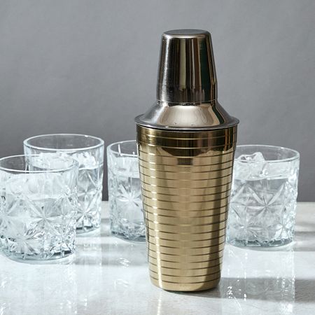 Шейкер коктейльный Tempesta, золото бостонский шейкер cocktailgeek
